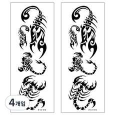 PartyBok.com 字母紋身貼紙, 4個, B-LD019