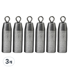Silvercast 下沉式釣魚鉛錘 SCS0825B, 3個, 6入