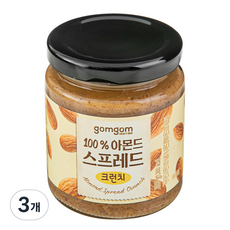 곰곰 100% 아몬드 스프레드 크런치, 200g, 3개