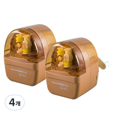 DADA 5段筆芯調整削鉛筆機, 4個, 棕色