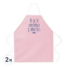 애티튜드에이프런즈 낫 이지 빙 프린세스 에이프런, 혼합 색상, 2개