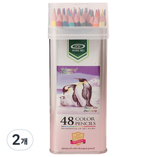 Meirian 多用途彩色鉛筆 + 金屬鐵盒組, 2個, 48色