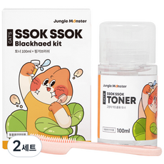 정글몬스터 고양이 쏙쏙뽑냥 토너 + 핑커브러쉬, 100ml, 1개입, 2세트