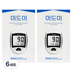 미드미 혈당측정기 + 관리수첩, 6세트, IGM-0017BDS