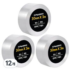 DADA 超強力單面矽膠膠帶 30mm x 3m, 透明, 12個