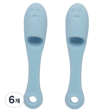 Selvia 矽膠毛孔洗臉清潔刷, 6個, 藍色