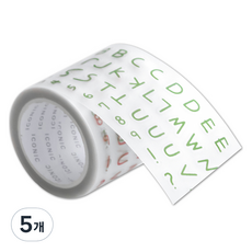 ICONIC 塗鴉字母Kiss Cut膠帶 45mm x 5m, 02 粉綠色, 5個