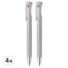 블렌 제브라 3색 볼펜 0.7mm, 그레이, 4개