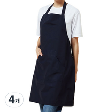 비더셰프 유니스토어 목걸이형 베이직 방수 앞치마, 네이비(A-840-2), 4개