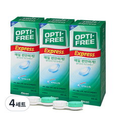 옵티프리 익스프레스 렌즈세정액 355ml x 3p + 렌즈케이스 2p, 4세트
