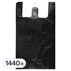 무상표 손잡이 비닐봉투 검정, 1440개, 5L