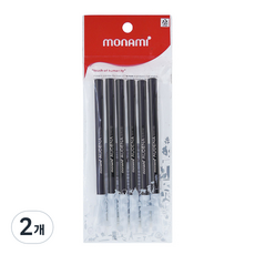 모나미 어데나 6p, 블랙, 2개
