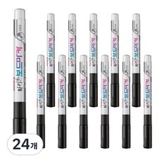 모나미 화이트 보드마카 FINE, 흑색, 24개