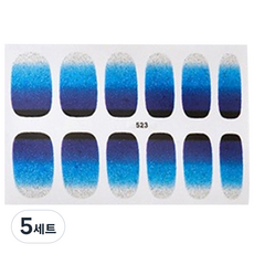 Super Six 簡易自黏美甲貼 12入 QB523, 混色, 5個