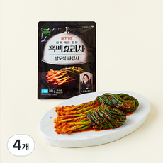 비비고 흑백요리사 술 빚는 윤주모 셰프 남도식 파김치, 300g, 4개