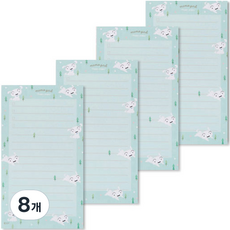 플라잉웨일즈 짱구는못말려 메모지, 달려흰둥아, 50개입, 8개