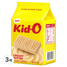 키드오 크리미 버터 크래커 샌드위치, 90g, 3개