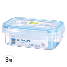 코멕스 NEW 바이오킵스 밀폐용기 직2호, 450ml, 3개