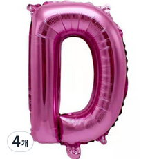 Pang Party 字母氣球 D 40cm, 紫色, 4個