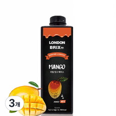 LONDON BRIX 芒果濃縮汁, 1L, 3瓶