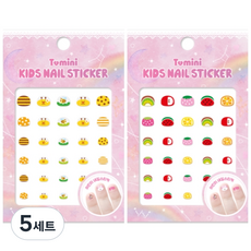 투미니 키즈 네일 스티커 2종 세트, T009 + T010, 5세트