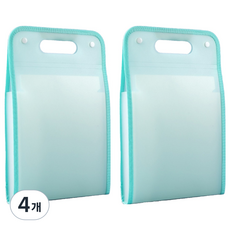 어무드 아코디언 서류 문서 분류함 A4, 녹색, 4개