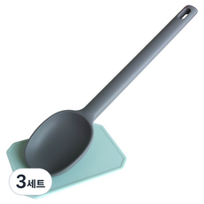 제이알 프리미엄 실리콘 깊은 볶음스푼 세트, 그레이, 3세트