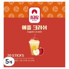 사과당 애플 크러쉬 분말, 20개입, 18g, 5개