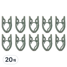 MUMU 便攜式旅行用折疊衣架, 粉彩薄荷綠, 20個