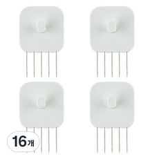 壁紙掛勾 一字型, 單色, 16個