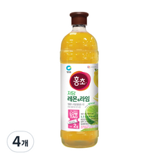 홍초 저당 레몬 라임, 1.5L, 4개