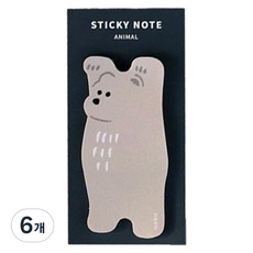 ICONIC 動物便利貼, 棕熊, 6個, 40張