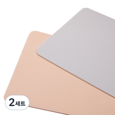 素面橡膠長桌墊2件組, 2套, 膚色, 白色