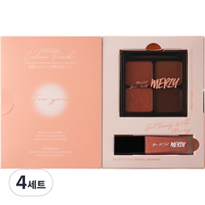 머지 무드핏 팔레트 S2 조이풀 코랄 + 블러핏 틴트 BT4 희열 스페셜 에디션 웜톤핏 메이크업세트, 4세트, 아이쉐도우 팔레트 + 립틴트