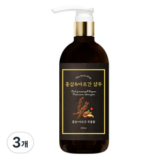 더허브샵 홍삼 아르간 한방샴푸, 3개, 500ml
