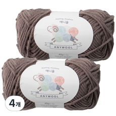 Yarna Anniwool 毛線, 252 巧克力拿鐵, 4個