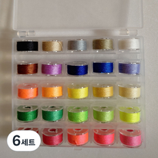 Koridri 家用縫紉線 25色 縫紉機底線 縫紉機線 縫紉機線組, 混合色, 6套
