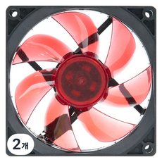 Coms Red LED 機殼散熱器 90mm, BT203, 單一顏色, 2個