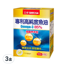 SENTOSA 三多 專利高純度魚油, 840mg, 60顆, 3盒