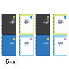 아이비스 슬림 반반방안 노트 SP 4p, 블랙 + 그린 + 네이비 + 블루, 6세트