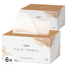 Tamsaa 一次性純棉洗臉巾, 100入, 6個