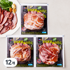 목우촌 오메가3 오리훈제 슬라이스, 180g, 12개