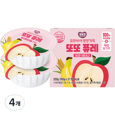 또또맘 우리아이 영양가득 또또 퓨레 2p, 혼합맛(사과/바나나), 200g, 4개