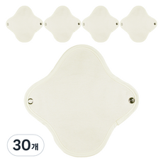 eechae 純棉衛生棉 象牙白, 30個, 1入, 護墊