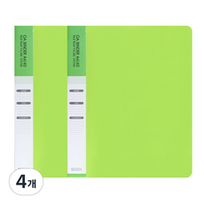 紅屋頂 A4 40頁 OA 透明活頁夾 可補充內頁文件夾, 淺綠色, 4個