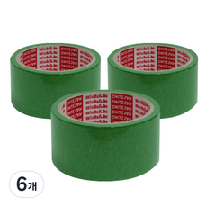 HAESUNG 彩色遮蔽膠帶 綠色 48mm x 15m, 6個