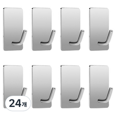 다용도 스텐 304 접착식 고리형 후크, 실버, 24개