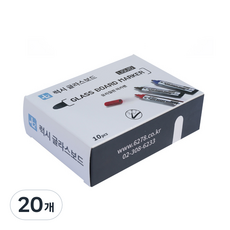 Luxy Glass 玻璃白板筆, 20個, 黑色