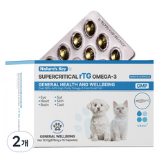 네이쳐스키 반려동물 알티지 오메가3 영양제, 2개, 피부/피모, 15정