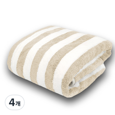 원이네 스프라이트 소프트 샤워타월 70 × 140cm, 베이지, 4개